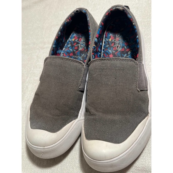 KEEN Women's Elena Slip-ON Sneaker Shoes Gray Size 7 Leather Slip On - Picture 5 of 8